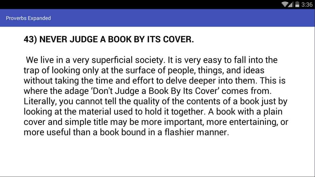 Proverbs With Meaning - Image screenshot of android app