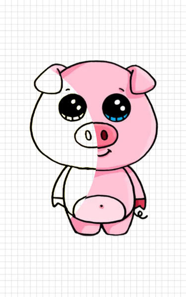How to draw cute animals - Image screenshot of android app