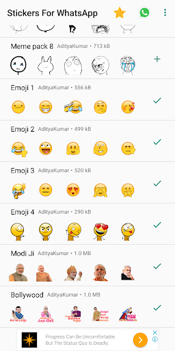 Stickers for WhatsApp WAStickerApps - عکس برنامه موبایلی اندروید