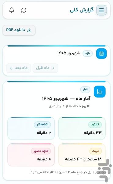 کادیا | حضور غیاب و مدیریت کسب و کار - عکس برنامه موبایلی اندروید