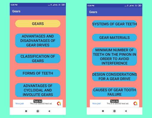 Mechanical Engineering Gears - Image screenshot of android app