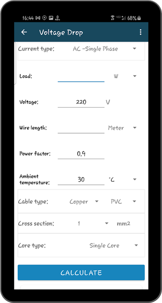 Electrical Calculation Toolbox - عکس برنامه موبایلی اندروید