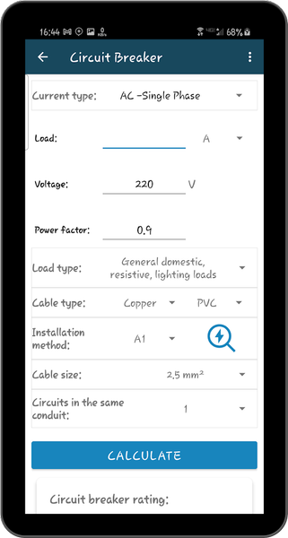 Electrical Calculation Toolbox - عکس برنامه موبایلی اندروید