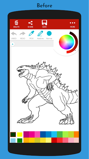 Monster Kaiju Coloring Book - Image screenshot of android app