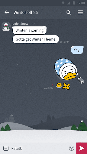 Winter Story - KakaoTalk Theme - عکس برنامه موبایلی اندروید