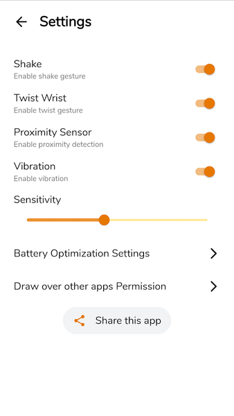 Shake it: Gesture Launcher - Image screenshot of android app