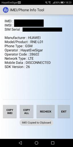 IMEI / Phone Info Tool - عکس برنامه موبایلی اندروید