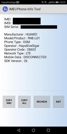 IMEI / Phone Info Tool - Image screenshot of android app