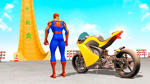 Superhero Bike Stunt Racing 3D - Image screenshot of android app