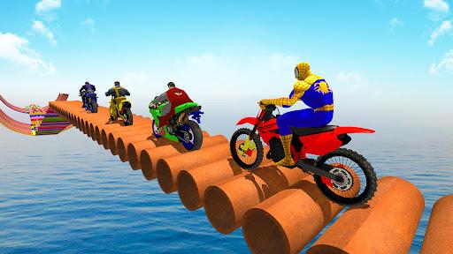 Superhero Bike Stunt Racing 3D - Image screenshot of android app