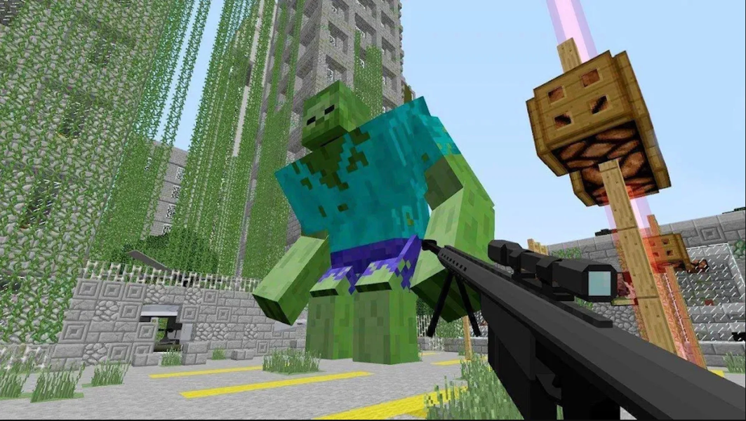 Minecraft: Zombie and Mutant - Gameplay image of android game