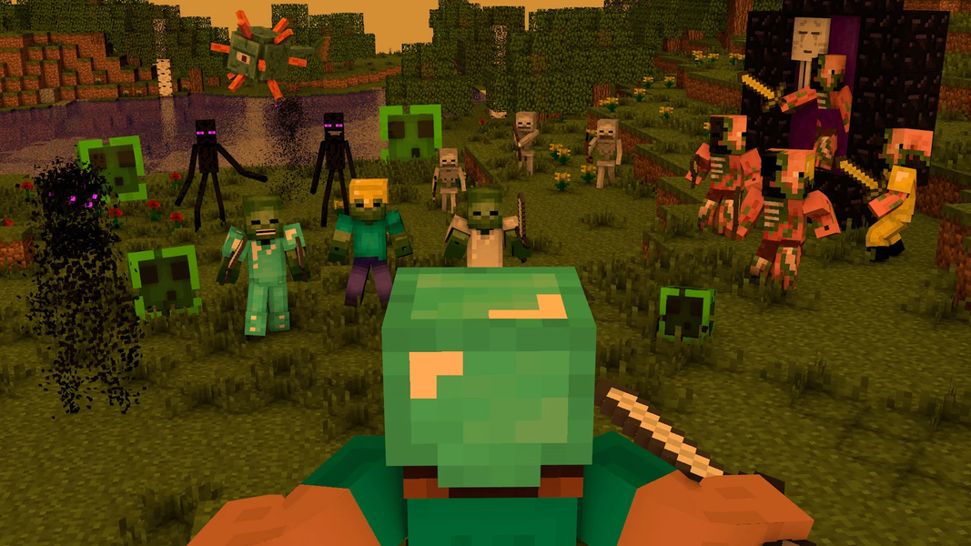 Minecraft: Zombie and Mutant - Gameplay image of android game