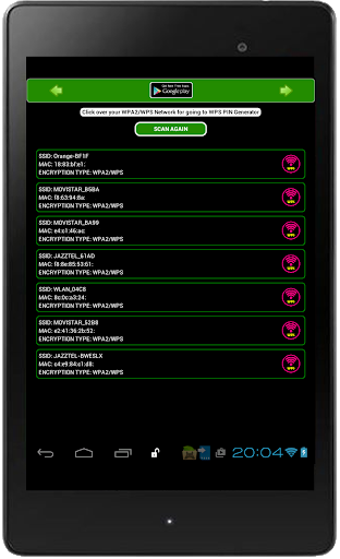 Wifi WPS Scan - عکس برنامه موبایلی اندروید