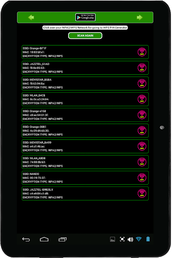 Wifi WPS Scan - عکس برنامه موبایلی اندروید