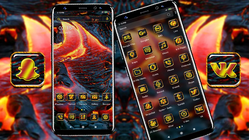 Melted Lava Theme Launcher - Image screenshot of android app