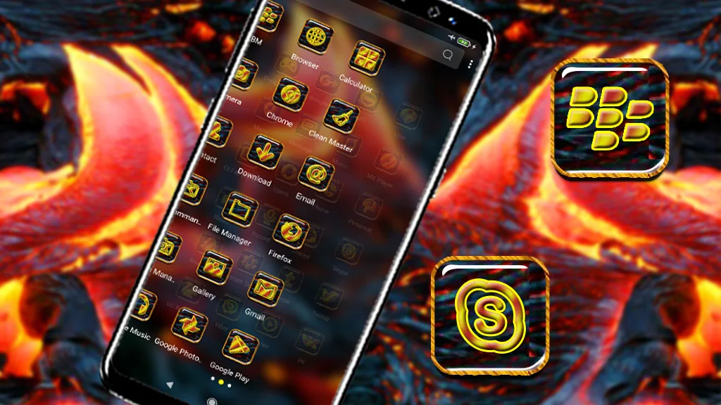 Melted Lava Theme Launcher - Image screenshot of android app