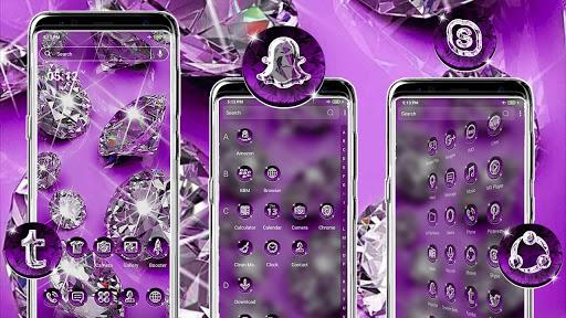 Purple Diamond Launcher Theme - Image screenshot of android app