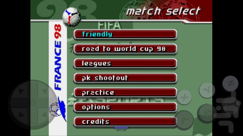 بازی فوتبال فیفا 98 - جام جهانی - Gameplay image of android game