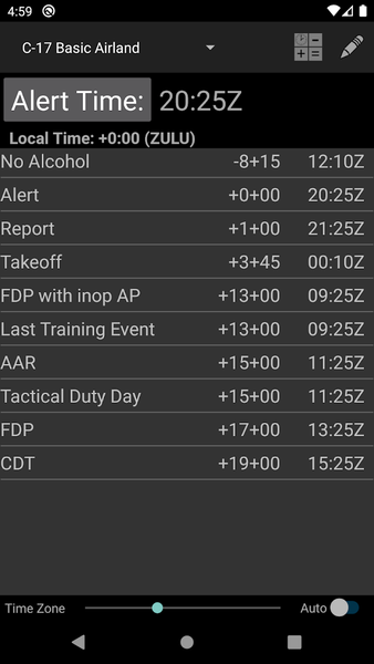 Duty Day Calculator - Image screenshot of android app
