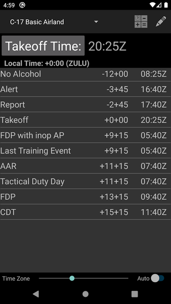 Duty Day Calculator - Image screenshot of android app