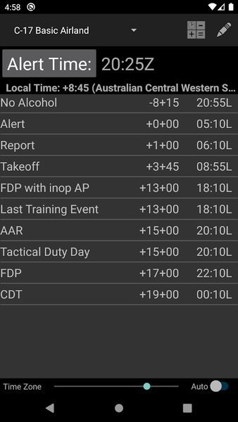Duty Day Calculator - Image screenshot of android app