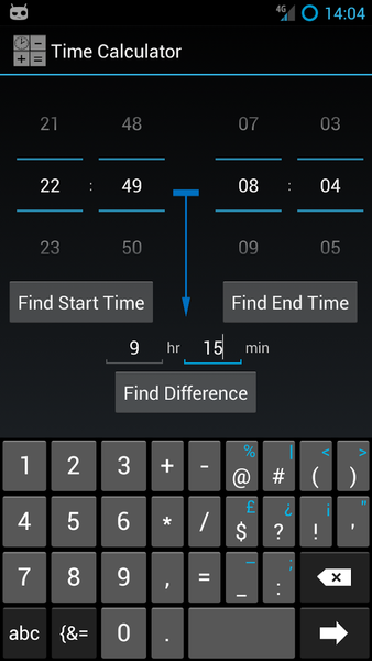 Time Calculator - Image screenshot of android app