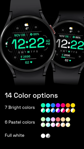 KZ01 - Digital Watch face - Image screenshot of android app