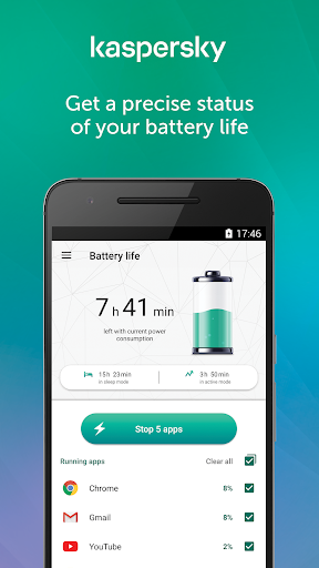 Kaspersky Battery Life: Saver & Booster - عکس برنامه موبایلی اندروید