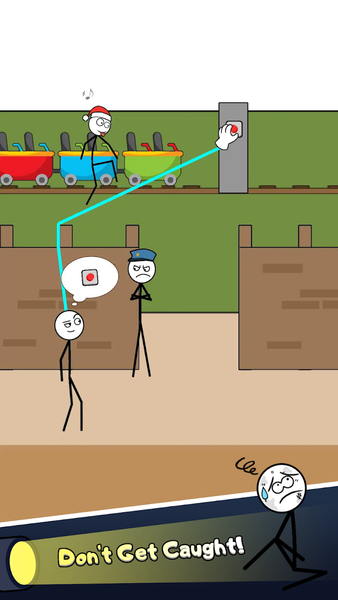 Thief Game:Stickman Puzzle - Gameplay image of android game