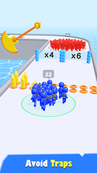 Crowd Rush 3D - Gameplay image of android game