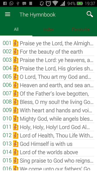 The Hymnbook - Image screenshot of android app