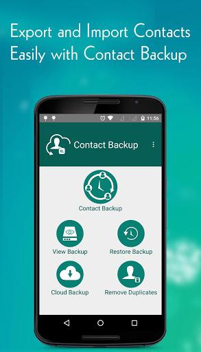 Contact Backup - عکس برنامه موبایلی اندروید