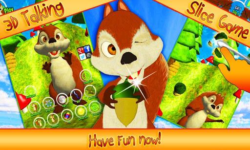 Slice It & Talk: Squirrel Fun - عکس برنامه موبایلی اندروید