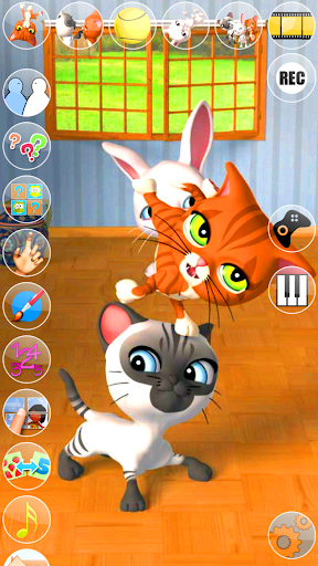 Talking 3 Friends Cats & Bunny - عکس بازی موبایلی اندروید