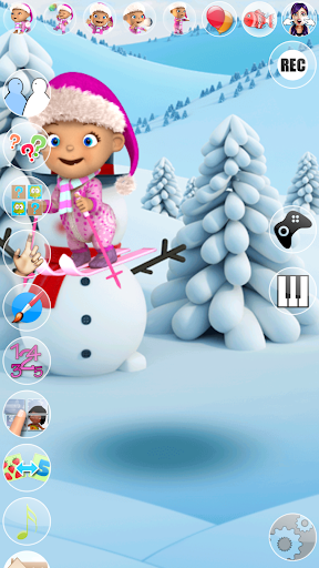 Talking Baby Babsy Winter Fun - Gameplay image of android game