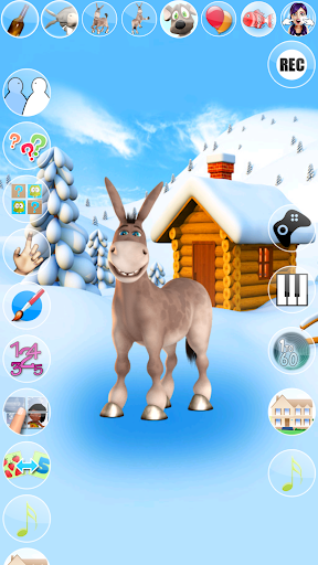 Talking Donald Donkey Ice Fun - Image screenshot of android app