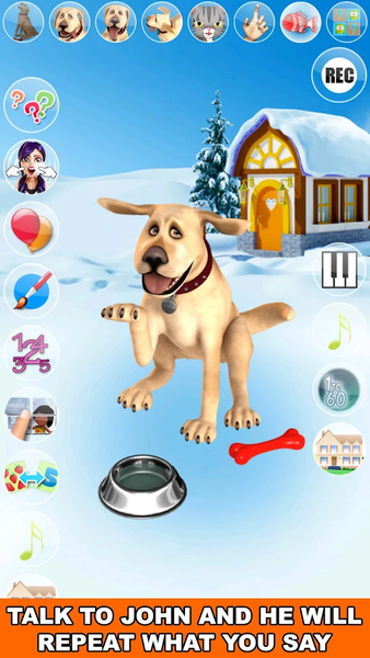 Talking John Dog - Frozen City - Gameplay image of android game