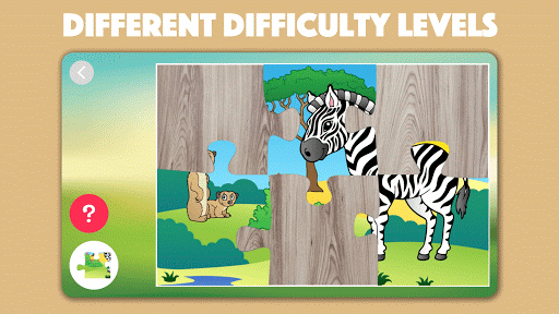 Animal jigsaw puzzles for kids - Gameplay image of android game