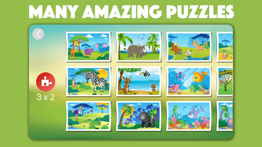 Animal jigsaw puzzles for kids - Gameplay image of android game