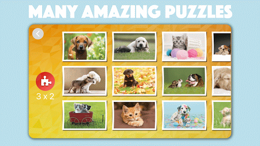 Dogs & Cats Puzzles for kids - Gameplay image of android game