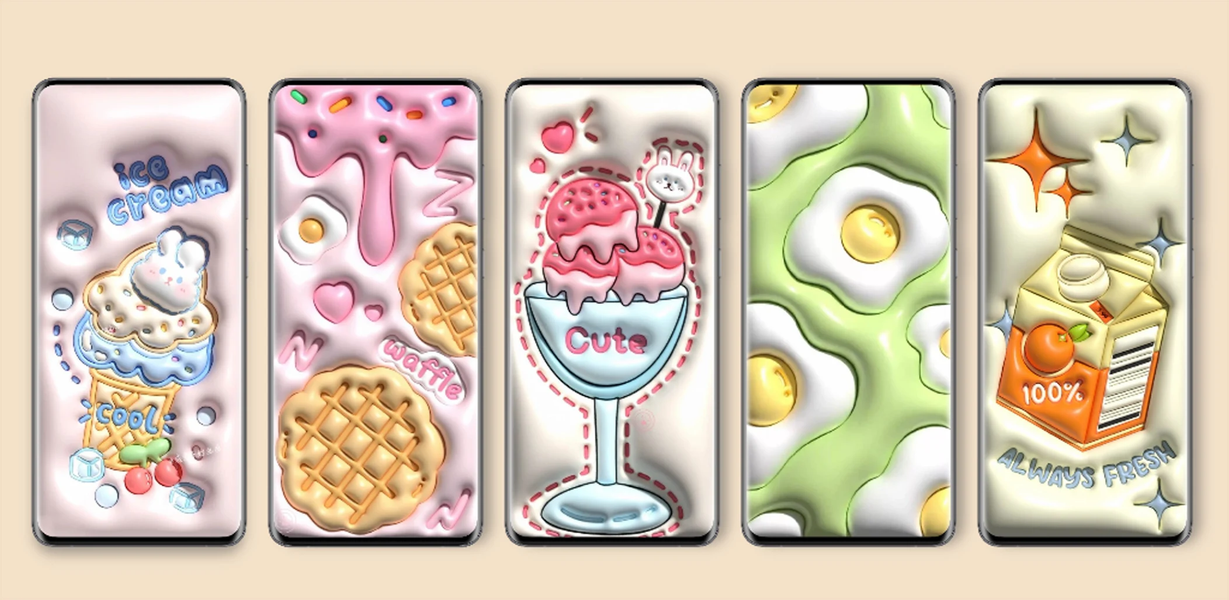 Cute Wallpapers for Girls ۳D - عکس برنامه موبایلی اندروید