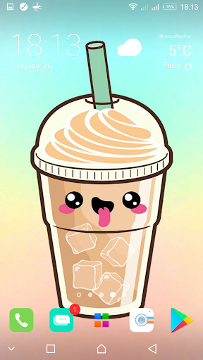 Cute Food Kawaii backgrounds - Image screenshot of android app