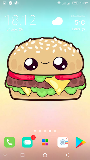 Cute Food Kawaii backgrounds - Image screenshot of android app