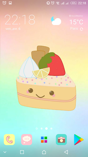 Cute Food Kawaii backgrounds - Image screenshot of android app