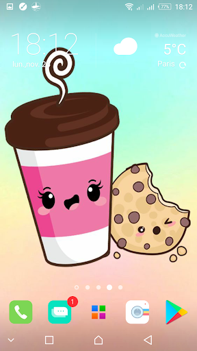 Cute Food Kawaii backgrounds - Image screenshot of android app