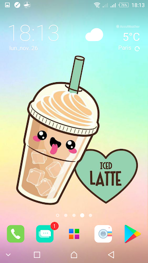 Cute Food Kawaii backgrounds - Image screenshot of android app