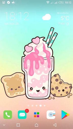 Cute Food Kawaii backgrounds - Image screenshot of android app