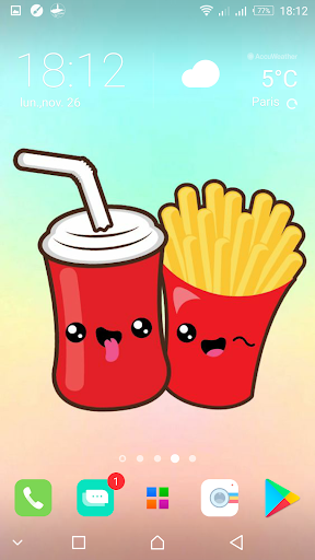 Cute Food Kawaii backgrounds - Image screenshot of android app