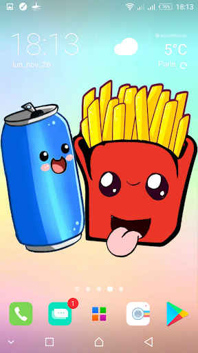 Cute Food Kawaii backgrounds - Image screenshot of android app