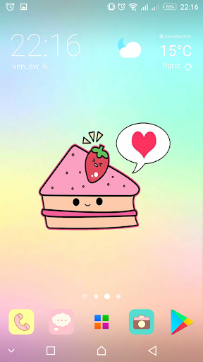 Cute Food Kawaii backgrounds - Image screenshot of android app